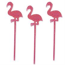 Pink Flamingo Tropical Hawaiian Party Cocktail Drink Party Picks