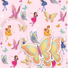 Fairies | Butterflies Gift Wrap -  2 Sheets, 2 Gift Tags