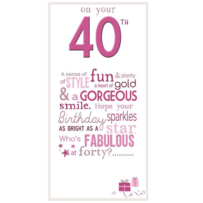 Little Thoughts 40th Birthday Female 