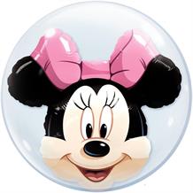 Minnie Mouse 22" Qualatex Double Bubble Party Balloon