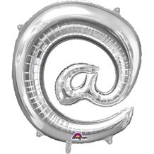 Anagram Silver 34" @ Symbol Supershape Foil | Helium Balloon