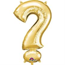 Anagram Gold 34" ? Question Mark Symbol Supershape Foil | Helium Balloon