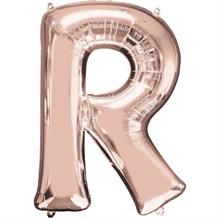 Anagram 16" Rose Gold Letter R Foil Balloon