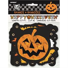 Happy Halloween Pumpkin Paper Party Banner | Decoration