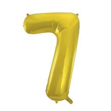 Gold 34" Number 7 Supershape Foil | Helium Balloon