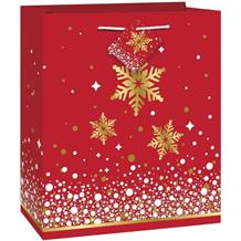Gold Sparkle Christmas Party Medium Glossy Gift Bag