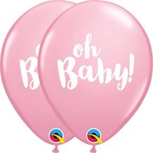 Oh Baby! Pink Baby Shower 25pk Party Latex Balloons