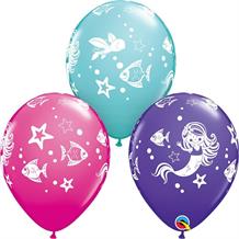 Merry Mermaids 25pk Party Latex Balloons