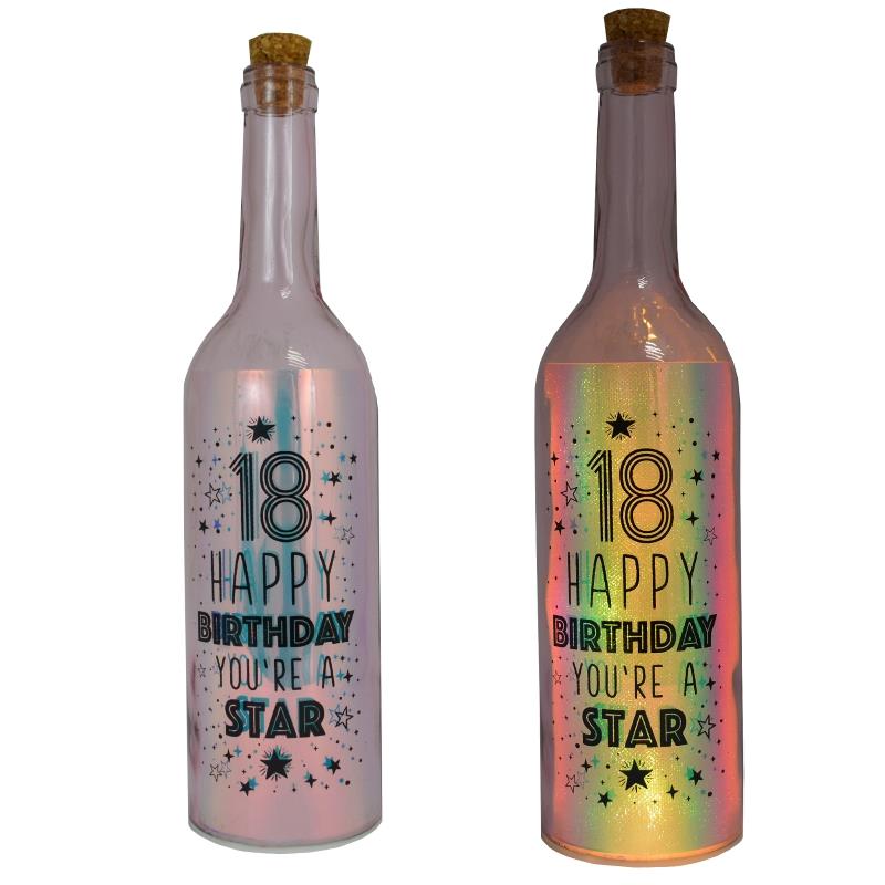 Age 18 | You&rsquo;re a Star Iridescent Light Up Bottles | Keepsake