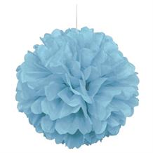 Powder Blue 16" Puff Ball Party Hanging Decorations