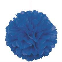 Royal Blue 16" Puff Ball Party Hanging Decorations