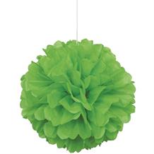 Lime Green 16" Puff Ball Party Hanging Decorations
