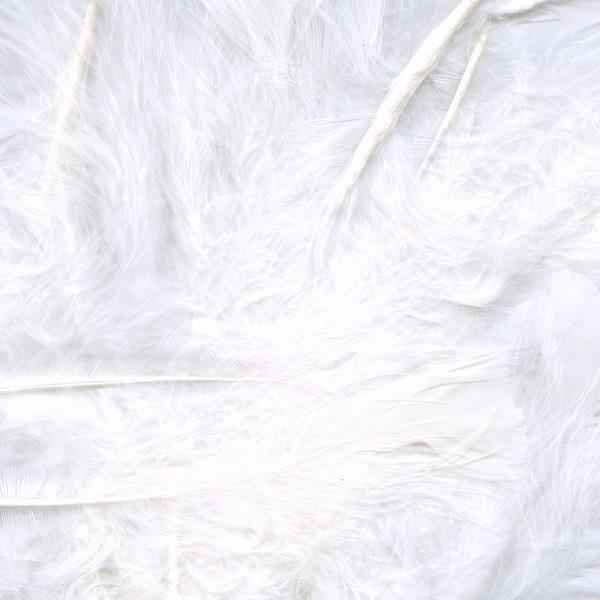 White Eleganza Decorative Craft Marabout Feathers 8g