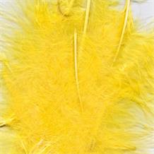 Yellow Eleganza Decorative Craft Marabout Feathers 8g