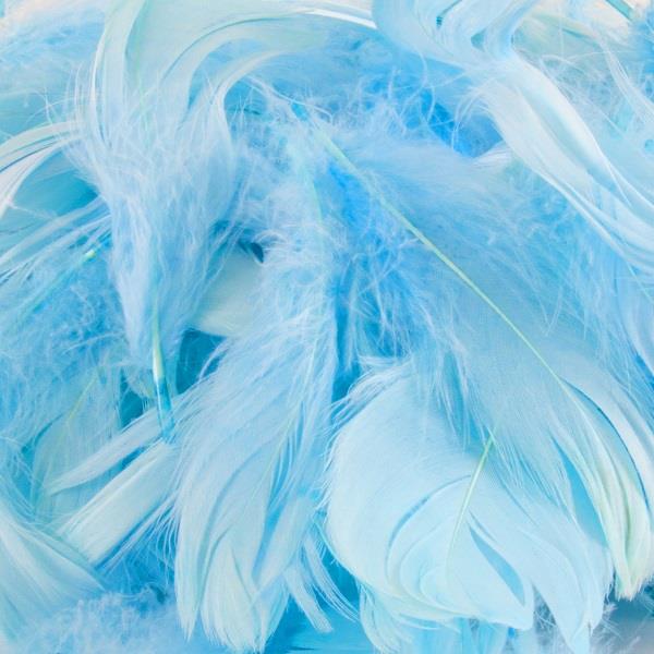 Baby Blue Craft Feathers (50 grams)