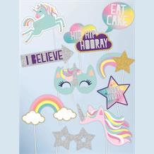 Unicorn Rainbow Photo Booth Party Props