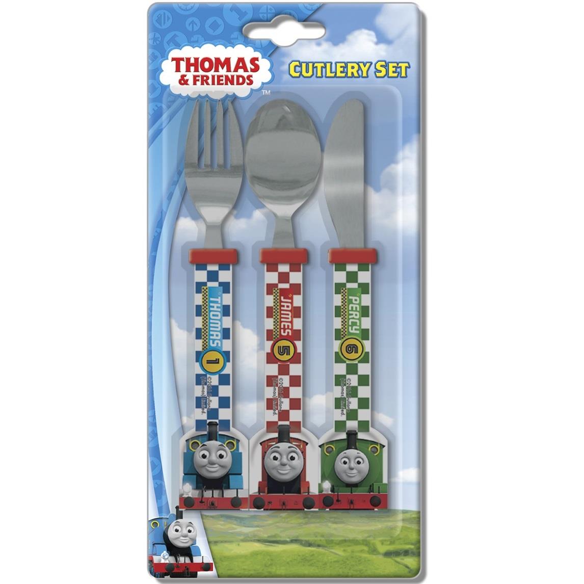 Tumbler Bowl Fork and Spoon Cup Knife Thomas The Tank Engine College 6-Piece Dinner and Cutlery Set