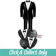 Groom | Wedding Suit Large Inflated 5 Balloon Bouquet