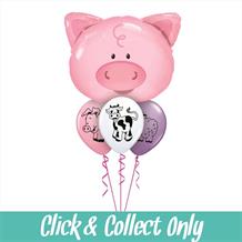 Pig Farm Animals Large Inflated 4 Balloon Bouquet