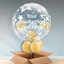 Personalisable Inflated Stars | Graduation Balloon Filled Bubble Balloon in a Box