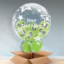 Personalisable Inflated Stars | Space | Alien Balloon Filled Bubble Balloon in a Box