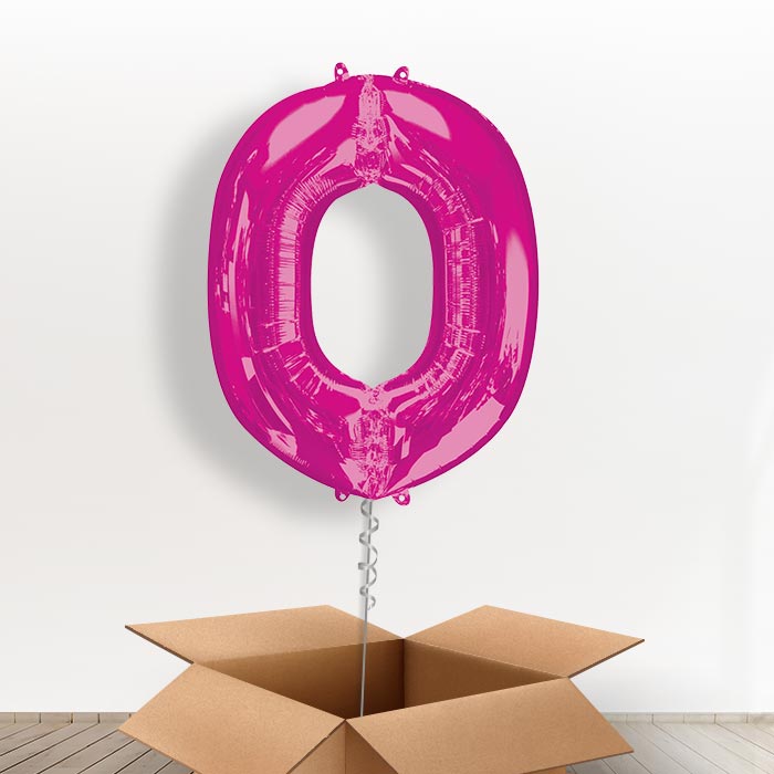 Personalisable Pink Giant Letter O Balloon in a Box Gift