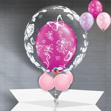 Personalisable Inflated Fairies and Butterflies | Roses and Butterflies Balloon Filled Bubble Balloon in a Box