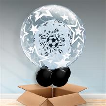 Personalisable Inflated Football | Stars Balloon Filled Bubble Balloon in a Box