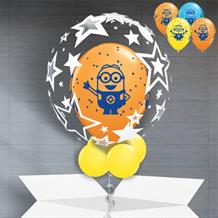 Personalisable Inflated Minions | Stylish Stars Balloon Filled Bubble Balloon in a Box