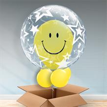 Smiley Face Personalised Birthday Balloons in a Box | Party Save Smile