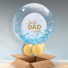 Best Dad Ever Personalised Bubble Balloon in a Box | Party Save Smile