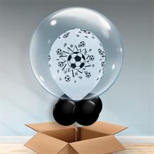 Personalisable Inflated Football Balloon Filled Bubble Balloon in a Box