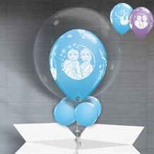 Personalisable Inflated Frozen 2 Balloon Filled Bubble Balloon in a Box