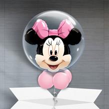 Personalisable Inflated Minnie Mouse | We are Going to Disneyland Bubble Balloon in a Box