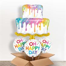 Rainbow Cake Giant Shaped Balloon in a Box Gift