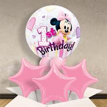 Baby Minnie Mouse 1st Birthday 22" Bubble Balloon in a Box