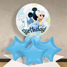 Baby Mickey Mouse 1st Birthday 22" Bubble Balloon in a Box