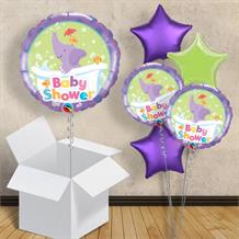 Purple Elephant | Baby Shower 18" Balloon in a Box