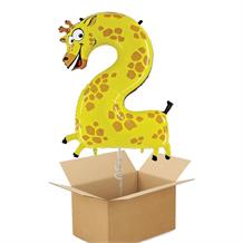 Zooloons Giraffe Giant Number 2 Balloon in a Box Gift