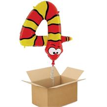Zooloons Snake Giant Number 4 Balloon in a Box Gift