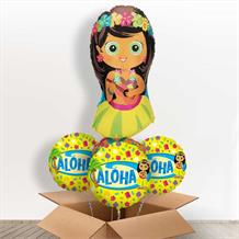 Hula Girl Luau Giant Shaped Balloon in a Box Gift