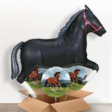 Black Horse Giant Shaped Balloon in a Box Gift