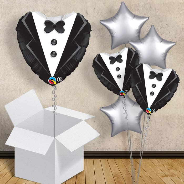 Wedding | Groom Tuxedo 18&#34; Balloon in a Box