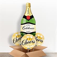 Celebrate Champagne Bottle Giant Shaped Balloon in a Box Gift