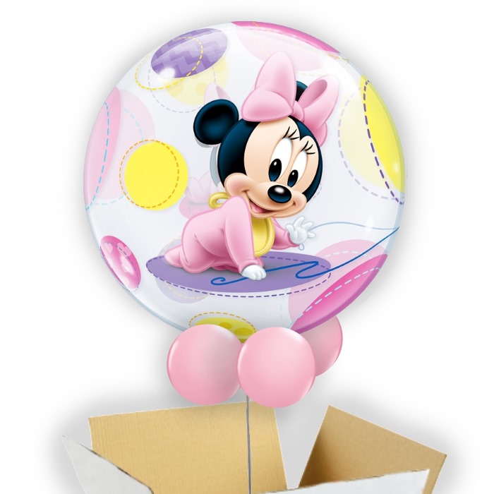 Baby Minnie Mouse 22&#34; Bubble Balloon in a Box