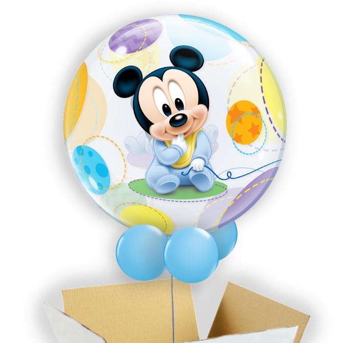 Baby Mickey Mouse 22&#34; Bubble Balloon in a Box