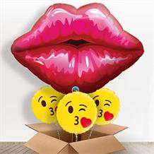 Big Red Kiss Lips Giant Shaped Balloon in a Box Gift