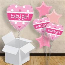 Pink Polka Dot Baby Girl | Baby Shower 18" Balloon in a Box