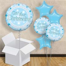 Blue On Your Christening 18" Balloon in a Box