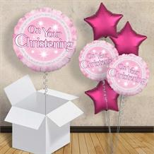 Pink On Your Christening 18" Balloon in a Box